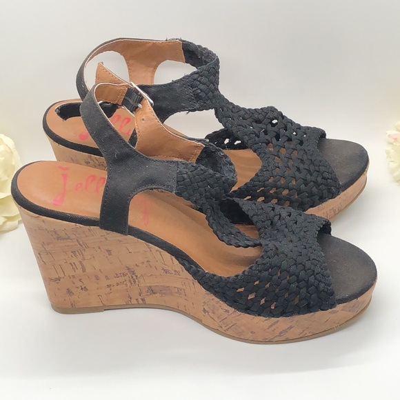 Jelly Pop “Mosaic” Black Wedges - Picture 9 of 16